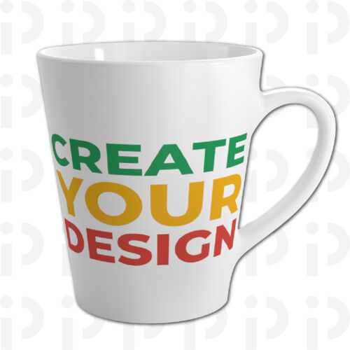 354ML Tapered Latte Mug Ceramic White Thumbnail