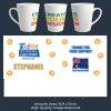 354ML Tapered Latte Mug Ceramic White Thumbnail