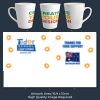 354ML Tapered Latte Mug Ceramic White Thumbnail